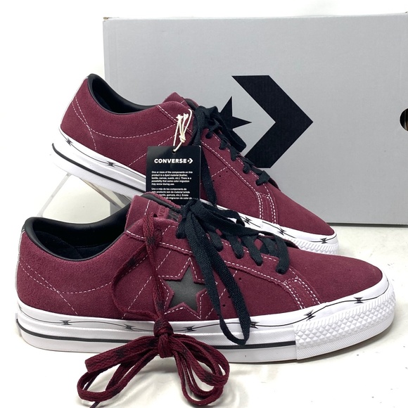 Converse Other - Converse One Star Pro OX Shoes Low Men's Sneakers Skate Suede Bordeaux A05091C